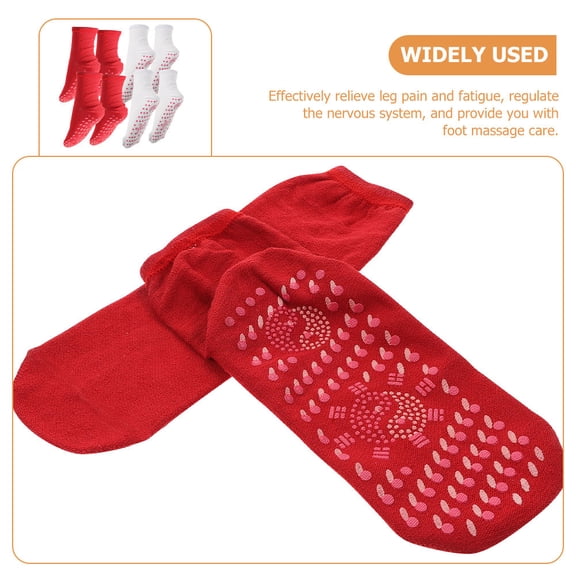 WHAMVOX Self Heating Socks for Men and Women Warm Thermal Circulation Socks with Mid Tube Design 4 Pairs