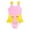 Pink, variant on Xudanell Toddler Girl Swimsuit Yellow Print Pool Swimsuit Fashionable Cute Sling Breathable Girl Bathing Suit 12-18 Months Pink