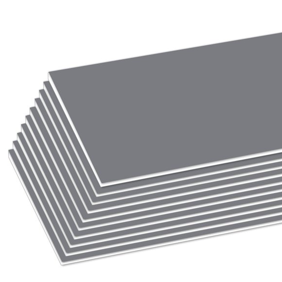 Placa de espuma BAZIC, 20 x 30 cm, gris pizarra, 5 mm de grosor, 1 unidad