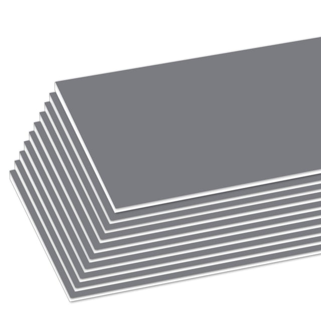 Placa de espuma BAZIC, 20 x 30 cm, gris pizarra, 5 mm de grosor, 1 unidad