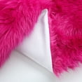 thumbnail image 4 of Nanshing Angel Sheepskin Faux Fur Shaggy Accent Rug, Pink, 30" x 46", 4 of 5