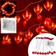 thumbnail image 1 of Xihbxyly Guirnalda de Luces con Forma de Corazón Rojo, Decoración Romántica para San Valentín, Ambiente Interior y Exterior, Alambre de Cobre Suave, Brillo Mágico y Cálido, Ideal para Bodas, Fiestas,, 1 of 2