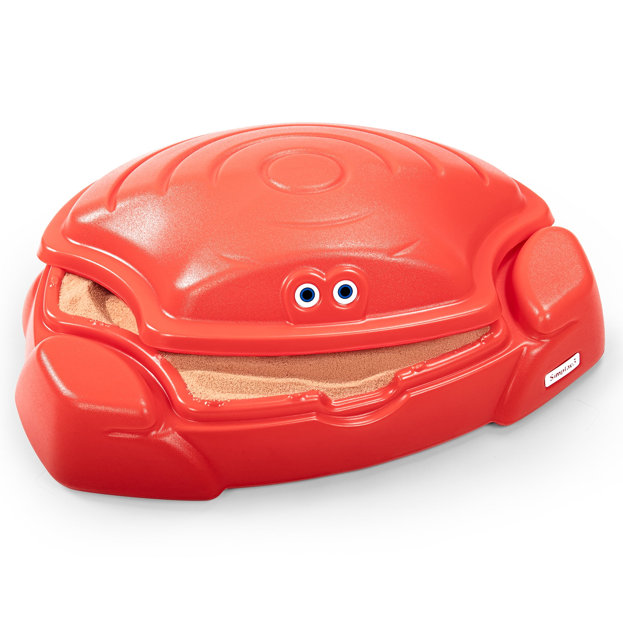 Simplay3 Coastal Crab Red Outdoor Sandbox with Cover for Kids