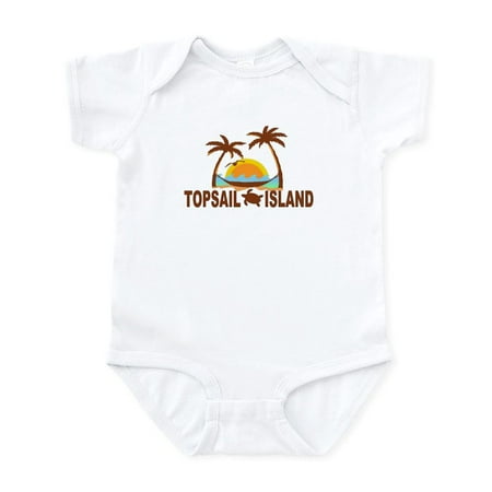 

CafePress - Topsail Island NC Palm Trees Design Infant Bodys - Baby Light Bodysuit Size Newborn - 24 Months