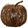 thumbnail image 5 of Rattan Lighted Pumpkin - Harvest Halloween Decor for Tabletops, Mantles - Small, 5 of 6