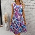 thumbnail image 2 of Levmjia Women Summer Dresses Casual Sleeveless Polyester Floral Print Loose Fit Round Neck Beach Vacation Outfit Multi Colors Limited Offer, 2 of 9