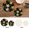 thumbnail image 3 of Hide Cats Leaves Trivet Mats Set Cotton Woven Non-Slip Pot Holders Heat Resistant for Hot Pots Pans Dishes Pats, 3 of 6