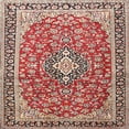 thumbnail image 1 of Ahgly Company Machine Washable Indoor Square Traditional Saffron Red Area Rugs, 7' Square, 1 of 7
