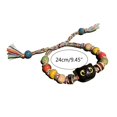 thumbnail image 5 of XISAOK Round Beaded Ceramic Big-Eyed Cat Bracelets Cold Wind Hip-hop Tassels Jewelry, 5 of 10