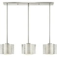 thumbnail image 3 of 4.5 inch 3 Light Brushed Nickel Linear Chandelier with Hand Blown Satin Opal White Glass Shade, 3 of 6