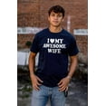 thumbnail image 3 of I Love My Awesome Wife Cute Husband Men's Graphic T Shirt Tees Brisco Brands M, 3 of 5