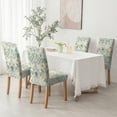 thumbnail image 4 of Stretch Parson Chair Slipcovers for Dining Room Set of 4,William Morris Vintage Floral Dining Chair Covers Elegant Chic Removable Chair Seat Protectors Covers for Kitchen,Wedding,Ceremony,White/Green, 4 of 6