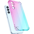 thumbnail image 3 of Galaxy S23-FE Case: Translucent Women Girls Reinforced Corners TPU Shock-Absorption Flexible Gradient Color Samsung Galaxy S23 FE Phone Case Cover-(Pink Teal), 3 of 7