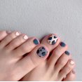 thumbnail image 1 of Mate Blue Spot Toenails Press On Nails White Square Leopard Pedicure Foot Fake Toe Nails Acrílico Falso Toe Nails Consejos para mujeres y niñas Vhermosa Remaches, Sujetadores y más, 1 of 5