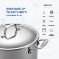thumbnail image 3 of Legend Cookware Stainless Steel Stock Pot With Lid, 3 of 6