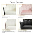 thumbnail image 5 of Impressions Vanity Genesis Modern Button Tufted Swivel Vanity Chair (Pink/White Leatherette), 5 of 6
