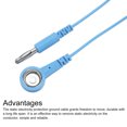 thumbnail image 3 of Uxcell ESD Grounding Cable Cord 250cm/98",Lantern Tip + Buckle for Eliminate Electrostatic 3 Pcs(Blue), 3 of 6