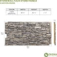 thumbnail image 6 of Ekena Millwork 45 3/4"W x 24 1/2"H x 1 1/4"D Canyon Ridge Stacked Stone, EverStone Faux Stone Siding Panel, Linen Graphite, 6 of 9