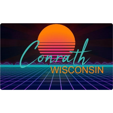 

Conrath Wisconsin 4 X 2.25-Inch Fridge Magnet Retro Neon Design