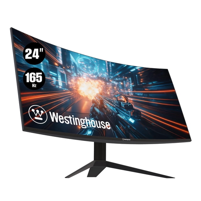 Westinghouse Monitor de Juegos FHD Curvo de 24", 165Hz 1ms 1500R 1920x1080 FreeSync, WC24RX6230