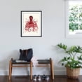 thumbnail image 3 of Art.com Red Octopus 3 Art Print by Fab Funky, Black Frame Wall Art, 23" x 29", 3 of 5