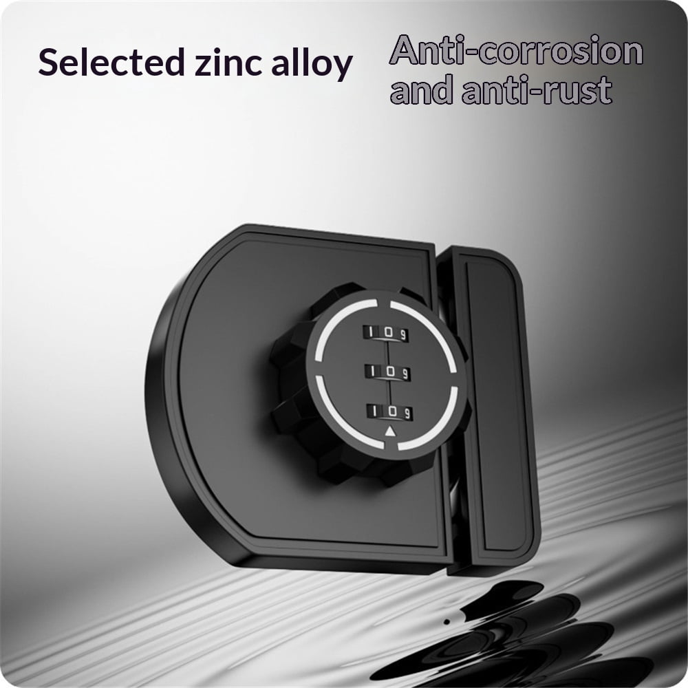 Keyless Combination Cabinet Lock, Anti-Pry 3-Digit Security for Swinging/Sliding Door, Drawer, Cupboard, Locker, Closet, Child Safety, Easy Installation (Black, 1 Pack luminous version)