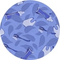 thumbnail image 1 of Ahgly Company Indoor Round Patterned Blue Ribbon Blue Area Rugs, 8' Round, 1 of 6