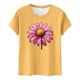 thumbnail image 4 of Camiseta de Manga Corta de Verano para Mujeres con Estampado Casual de Moda con Cuello Redondo, 4 of 8