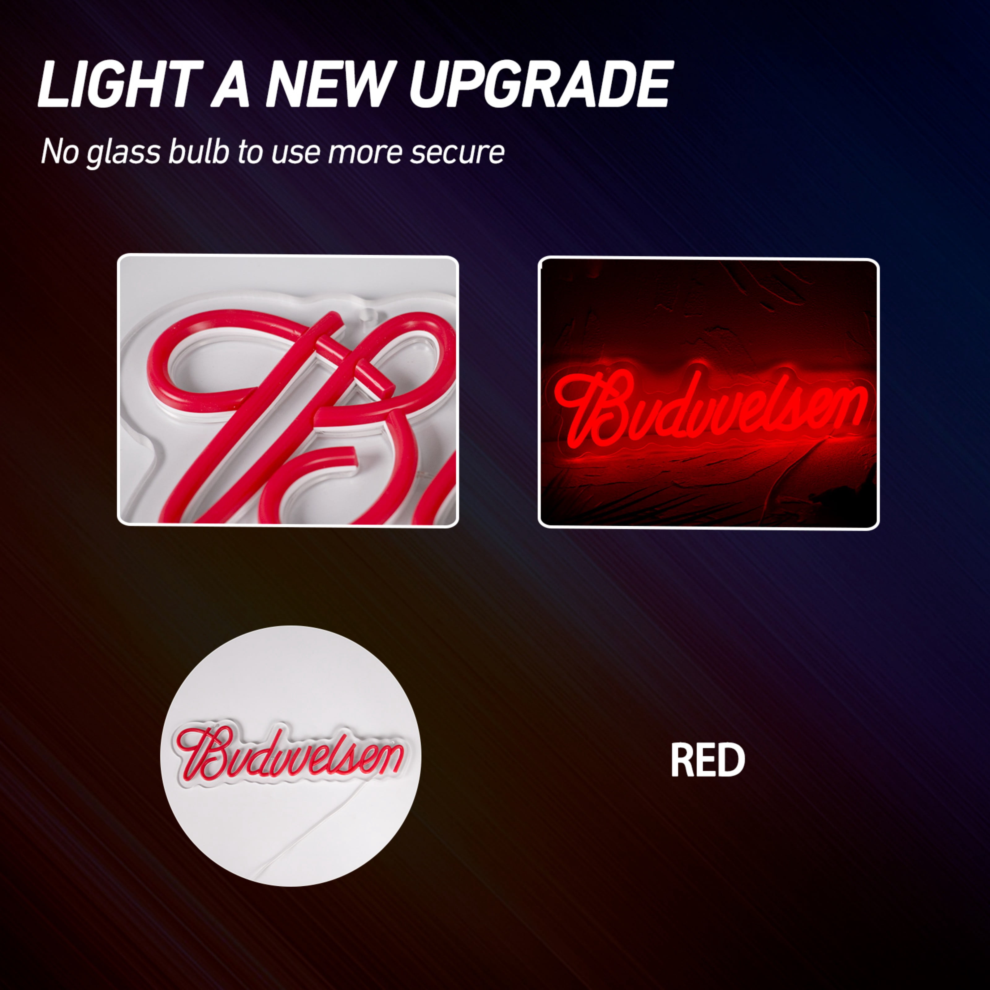UPONRAY Beer Neon Signs, 16.9"*2.95" Dimmable & USB-Powered LED Neon Light, Stylish Wall Decor for Bar, Party, Restaurant, Living Room, Man Cave