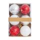 thumbnail image 1 of Fiudx Artículos en oferta con ofertas flash Adornos navideños de plástico, adornos colgantes para árbol de Navidad, accesorios de decoración, cuentas de rocío, 8 cm, 6 unidades, 1 of 5
