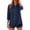 Sky Blue, variant on ZUKMRJPC 3/4 Length Sleeve Womens Tops Classic Button Down Collared Solid Color Shirts Lightweight Pleated Casual Loose Shirts
