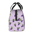 thumbnail image 4 of Purple Grape Lunch Bag Thick Aluminum Foil Lunch Tote for Women Office Picnic Travel Gift, 4 of 7