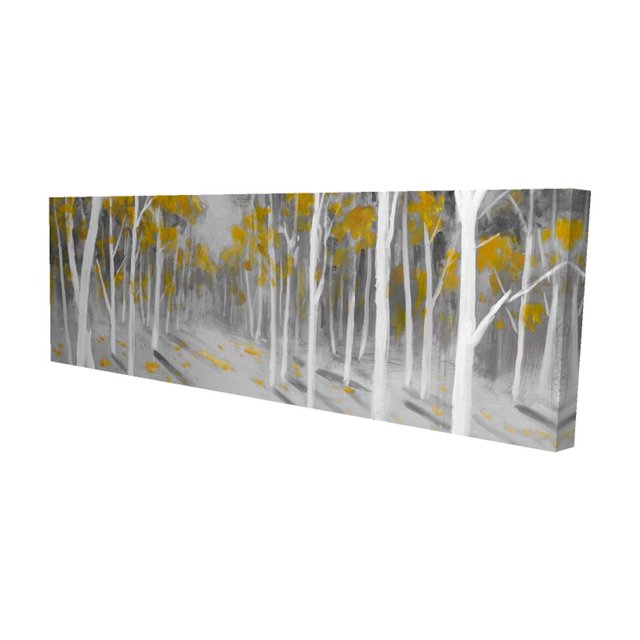 Yellow birch forest - 20"x60" canvas - Print on demand