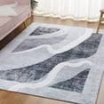 thumbnail image 2 of Junovo Abstract Rug Low-Pile Soft Rugs for Living Room Floor Carpet,4'x6',Gray, 2 of 7
