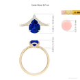thumbnail image 5 of ANGARA Lab Grown 1.75 Ct Pear Blue Sapphire & Diamond Engagement Ring for Women in 14K Yellow Gold (Size-9x7mm) | Anniversary, Jewelry Gift for Women | Lab-Grown Blue Sapphire Ring, 5 of 8