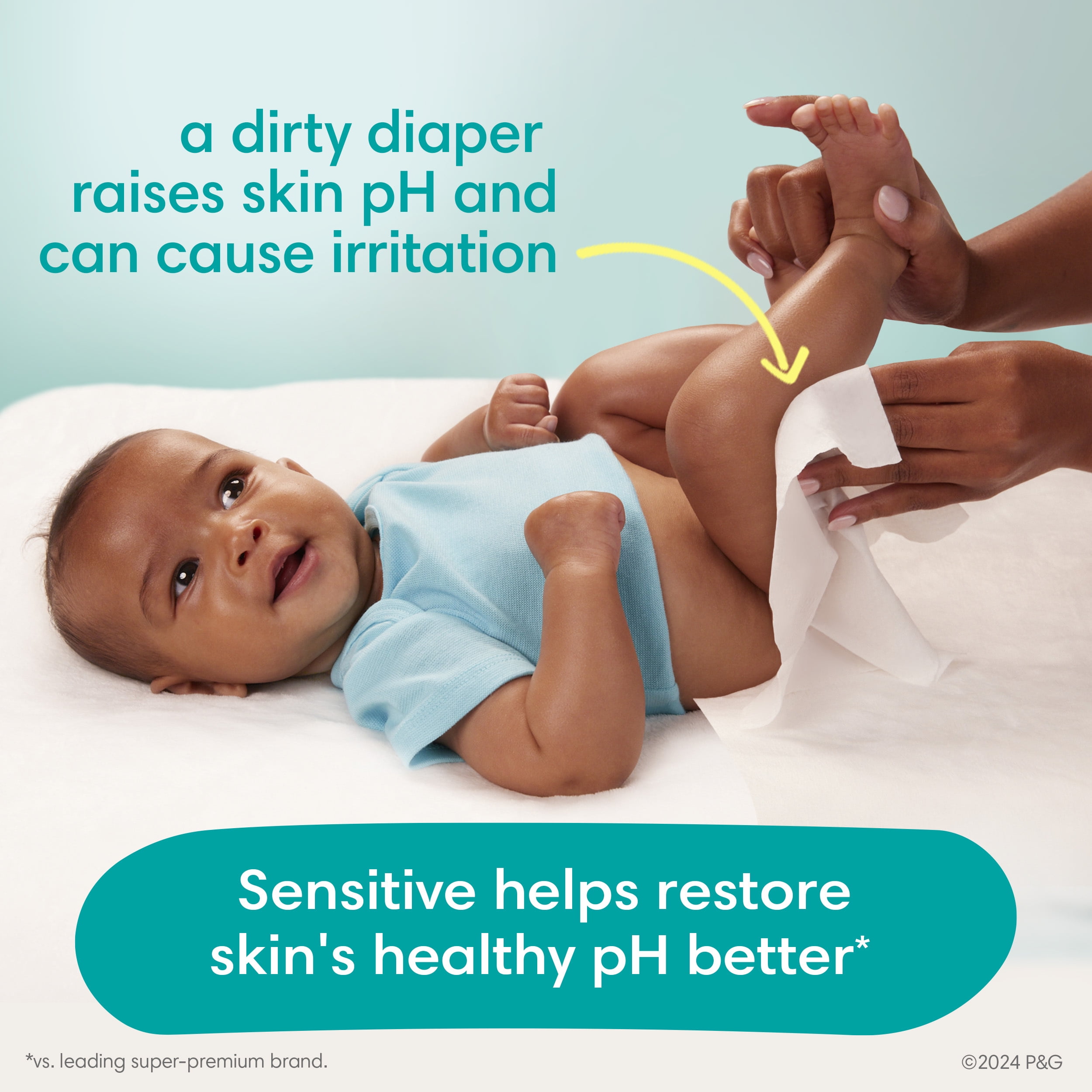 Pampers Sensitive Baby Wipes 8-Pack 672 Wipes (Select for More Options)