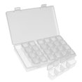 thumbnail image 1 of Caja de Almacenamiento de Plástico Transparente Sunnimix Nail Art 28 Ranuras, 1 of 8