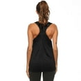 thumbnail image 2 of Prolriy Athletic Gym Workout Tops for Women Fitness Sports Casual Yoga Top Running Women Clothes O-Neck Sports Vest Women's Blouse Tank Top for Women, Womens Tops Black L, 2 of 7