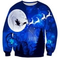 thumbnail image 1 of Playeras Negras Para Hombre Algodon Sudadera Navideña Con Cuello Redondo Y Copos De Nieve, Sin Sombrero, Para Adultos, Deportiva, Informal, 1 of 2