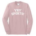 thumbnail image 2 of Wild Bobby YAY SPORTS! Sports Men Long Sleeve Shirt, Light Pink, XX-Large, 2 of 5