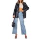thumbnail image 2 of Txlixc Chaqueta de traje de cuero artificial para mujeres chaqueta de cuello de solapa sólido de manga larga chaqueta de traje de bolsillo de una sole otoño e invierno abrigo al aire libre Txlixc  moda, 2 of 9
