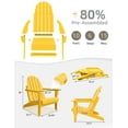 thumbnail image 2 of PXZEE Folding HDPE Adirondack Chair, Outdoor Adirondack Chair for Patio Front Porch Pool Garden Deck Fire Pit Outside, Weather Resistant, 2 of 8