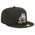 thumbnail image 3 of Men's New Era Brown Cleveland Browns Throwback Main 59FIFTY Fitted Hat, 3 of 6