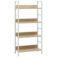 thumbnail image 3 of vidaXL 3-Layer Book Shelf Black 23.6"x10.9"x35.6" Engineered Wood, 3 of 69