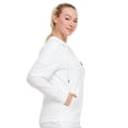 thumbnail image 4 of Women's Zip-Up Hoodie Scrub Jacket – Lightweight Hooded Workwear For Nurse,4-Way Stretch,Clinical, Jacket With Hood, 4 of 6