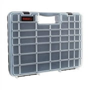 Stalwart 75-ST6073 Tool Boxes & Organizers Portable Storage Case with Secure Locks and 55 Small Bin Compartments for Hardware, Screws, Bolts, Nuts, Nails, Beads, Jewelry and More by Black