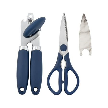

Cook with Color Kitchen Stainless Steel Scissors and Can Opener Set