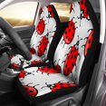 thumbnail image 2 of ZHANZZK Set of 2 Car Seat Covers Cute Ladybug on Ladybird Red Beetles Seven Dots His Universal Auto Front Seats Protector Fits for Car,SUV Sedan,Truck, 2 of 5