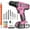 Pink, variant on 20V MAX Cordless Drill Set with Battery & Charger, 280 in-lbs Power Drill Kit, 2-Speed (0-1400 RPM), 21+1 Torque, 3/8" Keyless Chuck, 30pc Drill/Driver Bits, LED Light for Wood/Metal/Concrete(Green)