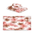 thumbnail image 2 of 3 Piece Bath Towels Set Bath Towel, Hand Towel and Face Towel for Bathroom, Gym, Hotel Pink and Brown Tie-dye Flowers, 2 of 8